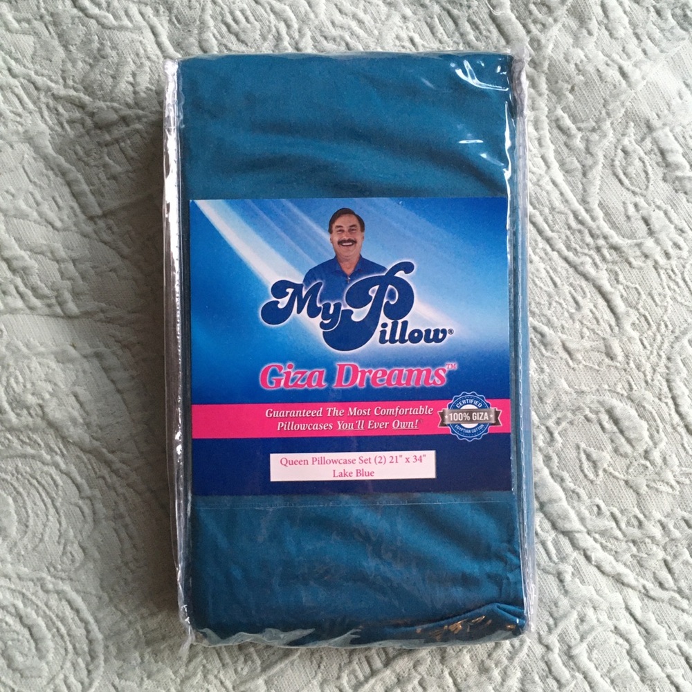 MyPillow Queen Pillowcase set of 2 NEW Lake Blue